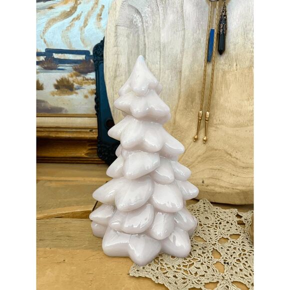 Vintage Mosser Glass Tuscan Pink Christmas Tree – 8 Inch - Picture 5 of 5